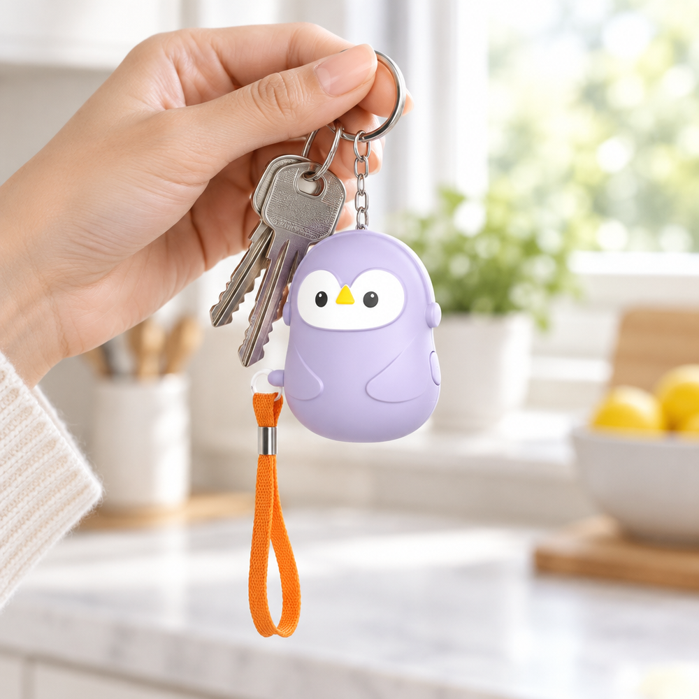 Pinguïn alarm aan een sleutelbos